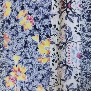 LOFT Floral Mini Dress in Navy, Yellow and White